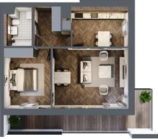 2 pokoje, mieszkanie 55,37 m², parter, oferta nr 2-26, Fromborska, Elbląg, Nad Jarem, ul. Fromborska 2B