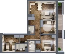 4 pokoje, mieszkanie 90,78 m², piętro 4, oferta nr 2-55, Fromborska, Elbląg, Nad Jarem, ul. Fromborska 2B