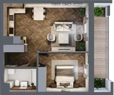 2 pokoje, mieszkanie 47,81 m², parter, oferta nr 2-27, Fromborska, Elbląg, Nad Jarem, ul. Fromborska 2B