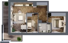 3 pokoje, mieszkanie 54,77 m², piętro 1, oferta nr 3-56, Fromborska, Elbląg, Nad Jarem, ul. Fromborska 2B