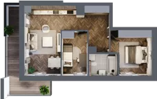 3 pokoje, mieszkanie 54,77 m², piętro 2, oferta nr 3-61, Fromborska, Elbląg, Nad Jarem, ul. Fromborska 2B