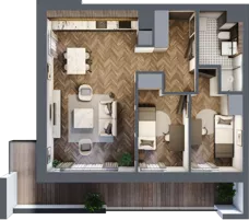 3 pokoje, mieszkanie 55,19 m², piętro 3, oferta nr 3-70, Fromborska, Elbląg, Nad Jarem, ul. Fromborska 2B