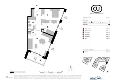 3 pokoje, mieszkanie 59,77 m², piętro 1, oferta nr B.1.M04, Cynamonowa Ursynów, Warszawa, Ursynów, Ursynów Centrum, ul. Cynamonowa 23