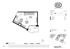 1 pokój, mieszkanie 28,89 m², piętro 1, oferta nr B.1.M12, Cynamonowa Ursynów, Warszawa, Ursynów, Ursynów Centrum, ul. Cynamonowa 23