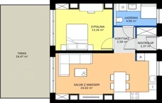 2 pokoje, apartament inwestycyjny 47,13 m², piętro 3, oferta nr 3.L2, Goose Bay, Gąski, ul. Nadbrzeżna 76
