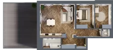 3 pokoje, mieszkanie 69,18 m², piętro 1, oferta nr 2_8, Zielony Horyzont Apartamenty, Łódź, Widzew, Stoki, ul. Jędrowizna
