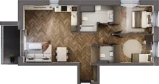 3 pokoje, mieszkanie 65,61 m², piętro 2, oferta nr 2_12, Zielony Horyzont Apartamenty, Łódź, Widzew, Stoki, ul. Jędrowizna