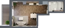 1 pokój, mieszkanie 33,23 m², piętro 2, oferta nr A22, Novy Mateczny, Kraków, Podgórze, ul. Łagiewnicka 33a