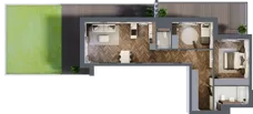 3 pokoje, mieszkanie 72,99 m², piętro 1, oferta nr A16, Novy Mateczny, Kraków, Podgórze, ul. Łagiewnicka 33a