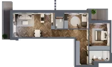 3 pokoje, mieszkanie 72,99 m², piętro 3, oferta nr A42, Novy Mateczny, Kraków, Podgórze, ul. Łagiewnicka 33a