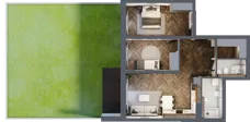 3 pokoje, mieszkanie 70,40 m², parter, oferta nr B12, Novy Mateczny, Kraków, Podgórze, ul. Łagiewnicka 33a