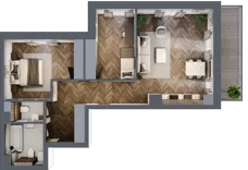 3 pokoje, mieszkanie 70,08 m², piętro 4, oferta nr B59, Novy Mateczny, Kraków, Podgórze, ul. Łagiewnicka 33a