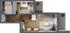 2 pokoje, mieszkanie 49,80 m², piętro 2, oferta nr B32, Novy Mateczny, Kraków, Podgórze, ul. Łagiewnicka 33a