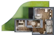 3 pokoje, mieszkanie 73,83 m², parter, oferta nr B13, Novy Mateczny, Kraków, Podgórze, ul. Łagiewnicka 33a