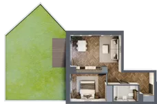 2 pokoje, mieszkanie 45,07 m², piętro 1, oferta nr B24, Novy Mateczny, Kraków, Podgórze, ul. Łagiewnicka 33a
