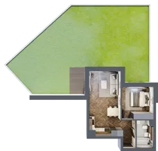 2 pokoje, mieszkanie 38,90 m², parter, oferta nr B11, Novy Mateczny, Kraków, Podgórze, ul. Łagiewnicka 33a