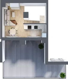 3 pokoje, mieszkanie 66,70 m², piętro 4, oferta nr B1.4.03, Zakamarki, Marki, Aleja Marszałka Józefa Piłsudskiego 102