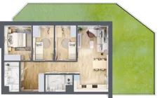 4 pokoje, mieszkanie 73,90 m², parter, oferta nr B2.0.02, Zakamarki, Marki, Aleja Marszałka Józefa Piłsudskiego 102
