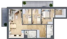 4 pokoje, mieszkanie 77,84 m², piętro 2, oferta nr B2.2.01, Zakamarki, Marki, Aleja Marszałka Józefa Piłsudskiego 102