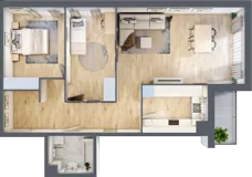 3 pokoje, mieszkanie 76,36 m², piętro 1, oferta nr A/2, Pilotów 21, Gdańsk, Zaspa, Zaspa-Młyniec, ul. Pilotów 21