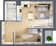 1 pokój, mieszkanie 36,55 m², parter, oferta nr C/1, Pilotów 21, Gdańsk, Zaspa, Zaspa-Młyniec, ul. Pilotów 21