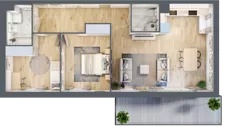 3 pokoje, mieszkanie 71,71 m², parter, oferta nr C/4, Pilotów 21, Gdańsk, Zaspa, Zaspa-Młyniec, ul. Pilotów 21