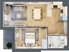 2 pokoje, mieszkanie 42,64 m², parter, oferta nr C/5, Pilotów 21, Gdańsk, Zaspa, Zaspa-Młyniec, ul. Pilotów 21