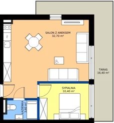 2 pokoje, apartament inwestycyjny 46,70 m², piętro 1, oferta nr 101, Vacation Club Resort - apartamenty wakacyjne, Dźwirzyno, ul. Wczasowa 8