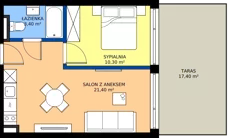 2 pokoje, apartament inwestycyjny 35,10 m², parter, oferta nr 003, Vacation Club Resort - apartamenty wakacyjne, Dźwirzyno, ul. Wczasowa 8