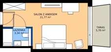 1 pokój, apartament inwestycyjny 25,11 m², piętro 2, oferta nr 219, Radisson Resort Kołobrzeg, Kołobrzeg, ul. Morawskiego 10