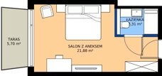 1 pokój, apartament inwestycyjny 25,19 m², piętro 2, oferta nr 218, Radisson Resort Kołobrzeg, Kołobrzeg, ul. Morawskiego 10