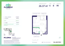 1 pokój, apartament 26,37 m², piętro 6, oferta nr E-86, Esy Floresy, Warszawa, Mokotów, Mokotów, ul. Cybernetyki 7B