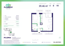2 pokoje, apartament 39,46 m², piętro 4, oferta nr E-66, Esy Floresy, Warszawa, Mokotów, Mokotów, ul. Cybernetyki 7B