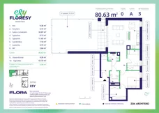 3 pokoje, apartament 80,63 m², parter, oferta nr E-3, Esy Floresy, Warszawa, Mokotów, Mokotów, ul. Cybernetyki 7B