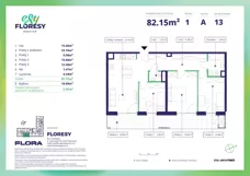 4 pokoje, apartament 82,15 m², piętro 1, oferta nr F-13, Esy Floresy, Warszawa, Mokotów, Mokotów, ul. Cybernetyki 7B