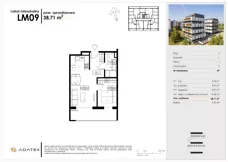 2 pokoje, mieszkanie 38,71 m², piętro 1, oferta nr C9, Osiedle Gwiezdna, Sosnowiec, Zagórze, ul. Gwiezdna 18E