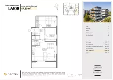 3 pokoje, mieszkanie 67,50 m², piętro 1, oferta nr C8, Osiedle Gwiezdna, Sosnowiec, Zagórze, ul. Gwiezdna 18E