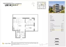 3 pokoje, mieszkanie 60,52 m², piętro 2, oferta nr C14, Osiedle Gwiezdna, Sosnowiec, Zagórze, ul. Gwiezdna 18E