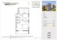 3 pokoje, mieszkanie 67,50 m², piętro 3, oferta nr C21, Osiedle Gwiezdna, Sosnowiec, Zagórze, ul. Gwiezdna 18E