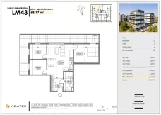 4 pokoje, mieszkanie 68,17 m², piętro 6, oferta nr C43, Osiedle Gwiezdna, Sosnowiec, Zagórze, ul. Gwiezdna 18E