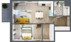 2 pokoje, mieszkanie 49,84 m², piętro 2, oferta nr 2.B20, Panorama 3 Stawy, Katowice, Osiedle Paderewskiego-Muchowiec, Dolina Trzech Stawów, ul. Pułaskiego 23