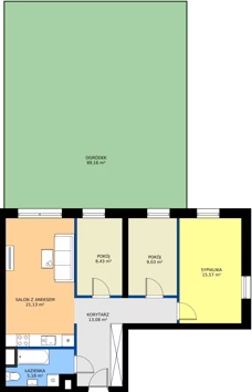 4 pokoje, mieszkanie 74,54 m², parter, oferta nr G2, Osiedle Dębowy Park, Siemianowice Śląskie, Bytków, ul. Oświęcimska 7a
