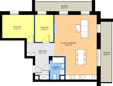 3 pokoje, mieszkanie 73,79 m², piętro 4, oferta nr I26, Osiedle Dębowy Park, Siemianowice Śląskie, Bytków, ul. Oświęcimska 7a