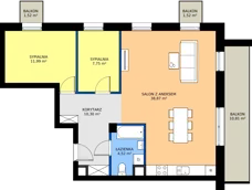 3 pokoje, mieszkanie 73,43 m², piętro 2, oferta nr I16, Osiedle Dębowy Park, Siemianowice Śląskie, Bytków, ul. Oświęcimska 7a
