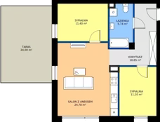 3 pokoje, mieszkanie 63,67 m², parter, oferta nr J4, Osiedle Dębowy Park, Siemianowice Śląskie, Bytków, ul. Oświęcimska 7a