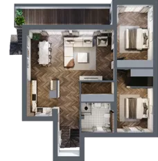 5 pokoi, mieszkanie 136,45 m², piętro 1, oferta nr LM2b, Letnia Przystań, Dąbrowa Górnicza, Marianki, ul. Letnia