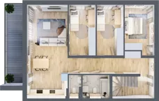 5 pokoi, mieszkanie 141,31 m², piętro 1, oferta nr 3/2, Eko Wawer, Warszawa, Wawer, Zerzeń, ul. Chodzieska