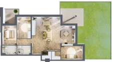 4 pokoje, apartament 107,35 m², parter, oferta nr M1, Apartamenty Przystań, Olecko, ul. Kościuszki