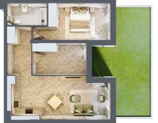3 pokoje, apartament 58,23 m², parter, oferta nr M4, Apartamenty Przystań, Olecko, ul. Kościuszki