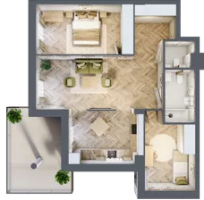 3 pokoje, apartament 69,38 m², parter, oferta nr M26, Apartamenty Przystań, Olecko, ul. Kościuszki
